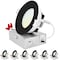 Luxrite 4 Inch LED Recessed Downlights 5CCT 2700K-5000K 15W 1300LM Dimmable Wet Rated IC Rated Black, 6PK LR22632 LR22652-6PK - alternate 1